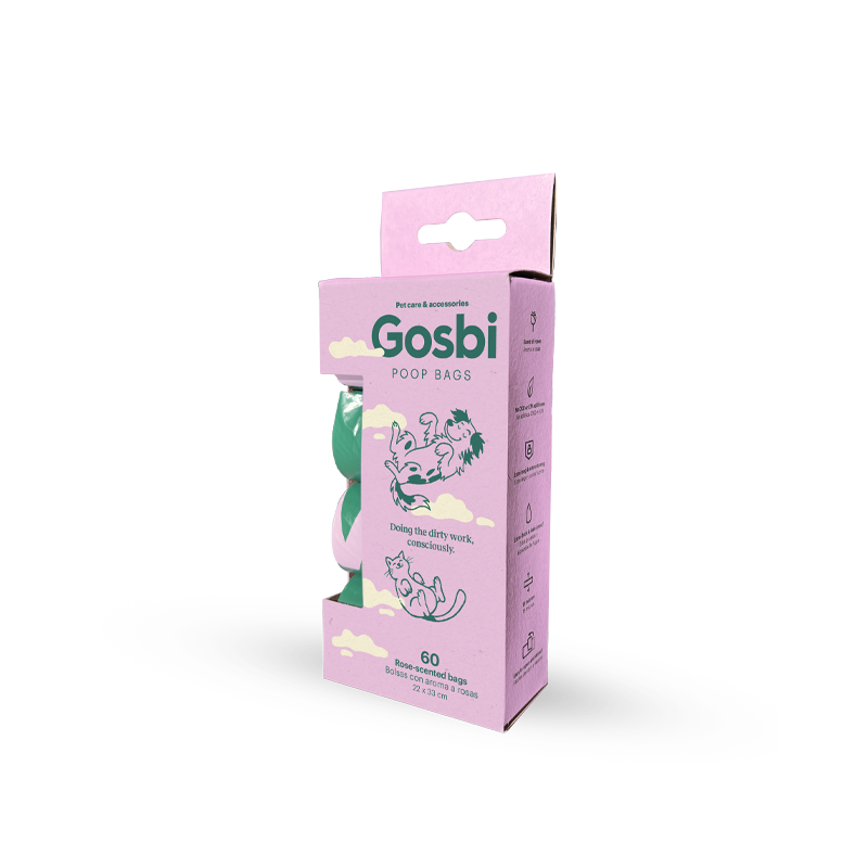 Poop Bags Rose-scented 22x33cm